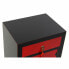 Фото #5 товара Ночной столик DKD Home Decor Чёрный Красный Ель Деревянный MDF 45 x 35 x 66 cm