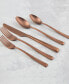 Фото #3 товара Marlise Copper Satin 20 Piece 18/10 Stainless Steel Flatware Set, Service for 4