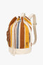 Striped backpack with seahorse detail - limited edition