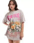 ASOS DESIGN cowgirl graphic t-shirt mini dress in cowgirl print „Cowgirl“-Print, XS - EU 32-34 - фото #2