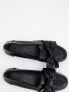 Фото #2 товара ASOS DESIGN Wide Fit Mentor bow flat shoes in black