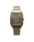 Silver Square and Rhinestones Metal Band Women Watch
