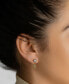 ფოტო #4 პროდუქტის Women's 14K Gold-Plated Chain and Crystal Heart Wrap Around Earrings