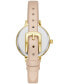 Фото #2 товара Women's Metro Three-Hand Blush Leather Watch 30mm