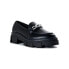 Фото #1 товара No Boundaries Women's Black Leather Slip-On Wide Width Lug Loafers Size 11