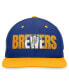 Фото #3 товара Men's Royal Milwaukee Brewers Cooperstown Collection Pro Snapback Hat