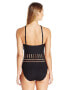 Фото #2 товара Kenneth Cole New York Tough Luxe One-Piece Swimwear Sz. L (Black) 151380