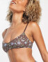 Фото #3 товара Monki cotton bralet in all over floral print in brown