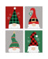 Фото #1 товара Red and Green Holiday Gnomes - Christmas Linen Wall Art 4 CtArtisms - 8" x 10"