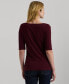 Women's Cotton-Blend Boatneck Top