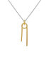 Two-Tone Long Snake Chain and Pendant Necklace, 30" + 2" Extender