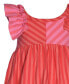 Фото #3 товара Little & Toddler Girls Flutter-Sleeve Striped Knit Dress