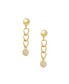 ფოტო #1 პროდუქტის Gold Plated Chain Crystal Ball Drop Earrings