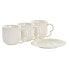 Фото #2 товара Набор из 6 чашек с блюдом DKD Home Decor Белый Натуральный Фарфор 90 ml 26 x 12 x 25 cm