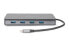 Фото #4 товара DIGITUS 11-Port USB-C Docking Station with SSD Enclosure - Wired - USB 3.2 Gen 1 (3.1 Gen 1) Type-C - 100 W - 1.4/2.2 - 1000 Mbit/s - Black - Grey