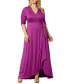 ფოტო #1 პროდუქტის Plus Size Meadow Dream Maxi Wrap Dress