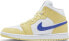 Фото #3 товара [BQ6472-701] Womens Air Jordan RETRO 1 MID 'LEMON WASH LAPIS'