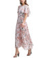 Фото #3 товара Women's Floral-Print Cape-Back Maxi Dress