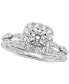 ფოტო #1 პროდუქტის Diamond Halo Bridal Set (3/4 ct. t.w.) in 14k White Gold