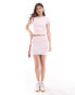 Фото #1 товара ASOS DESIGN seamless sculpting lettuce edge mini skirt co-ord in light pink