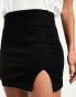 Фото #6 товара ASOS DESIGN denim power stretch mini skirt in washed black