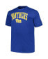 ფოტო #2 პროდუქტის Men's Royal Pitt Panthers Big Tall Arch Over Logo T-Shirt