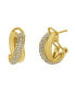 ფოტო #1 პროდუქტის Clear Crystal Omega Hoop Earring