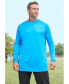 Big & Tall No Sweat Long-Sleeve Crewneck Tee MIDNIGHT TEAL, 5x - фото #2