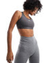 Фото #1 товара Nike Training Swoosh Dri-Fit medium support bra in ash grey