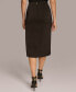 ფოტო #2 პროდუქტის Women's Faux-Wrap Satin Skirt