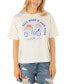 Juniors' Easy Rides Cotton Slim Boyfriend T-Shirt White Vintage, M - фото #1