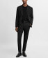 ფოტო #6 პროდუქტის Men's Stretch Fabric Super Slim-Fit Suit Pants