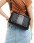 River Island Ri monogram boxy cross body bag in black - фото #8