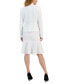 ფოტო #2 პროდუქტის Crepe Button-Front Flounce Skirt Suit, Regular and Petite Sizes