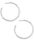 ფოტო #5 პროდუქტის Hammered Metal Medium Hoop Earrings 1-.5", Created for Macy's