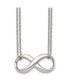 Фото #1 товара Chisel polished Infinity Symbol on a 2-Strand Cable Chain Necklace