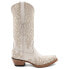 Фото #3 товара Ferrini Starlight Glitter Snip Toe Cowboy Womens Off White Casual Boots 8156119