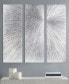 Sunburst Hand Painted Triptych 3-Pc Dimensional Resin Wall Art Set
