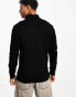 Calvin Klein merino 1/4 zip jumper in black