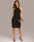 Фото #1 товара Donna Karan Women's Chain-Trim Halter Sheath Dress