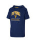 Big Boys Heather Navy West Virginia Mountaineers Varsity Hooded T-shirt