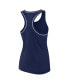 ფოტო #4 პროდუქტის Women's Navy Cleveland Guardians Wordmark Logo Racerback Tank Top