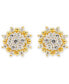 Diamond Cluster Stud Earrings (3/8 ct. t.w.) in 14k White or 14k Gold