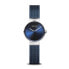 Bering Damen Armbanduhr Classic 26 mm Armband Milanaise blau 14526-307