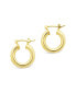 Women's Chunky Tube Gold Plated Hoop Earrings, 75"