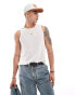 Hollister open stitch knit vest in white