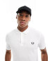 Фото #1 товара Fred Perry unisex plain polo shirt in white