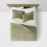 Фото #2 товара Full/Queen Cotton Velvet Comforter & Sham Set Green - Threshold
