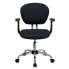 Фото #3 товара Mid-Back Gray Mesh Swivel Task Chair With Chrome Base And Arms