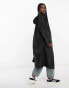 ASOS DESIGN oversized rain parka in black